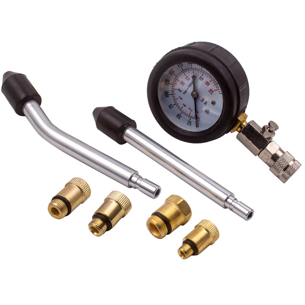 Engine Cylinder Compression Pressure Tester Gauge Test Kit Car Bicycle