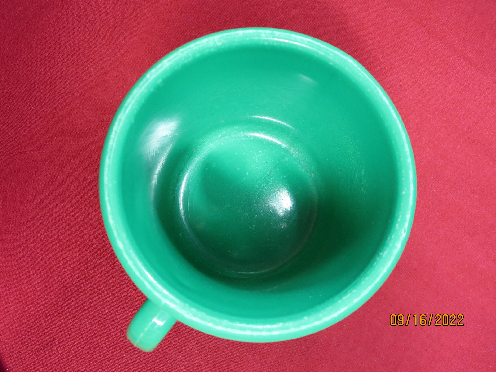 Green Triceratops Plastic Mug