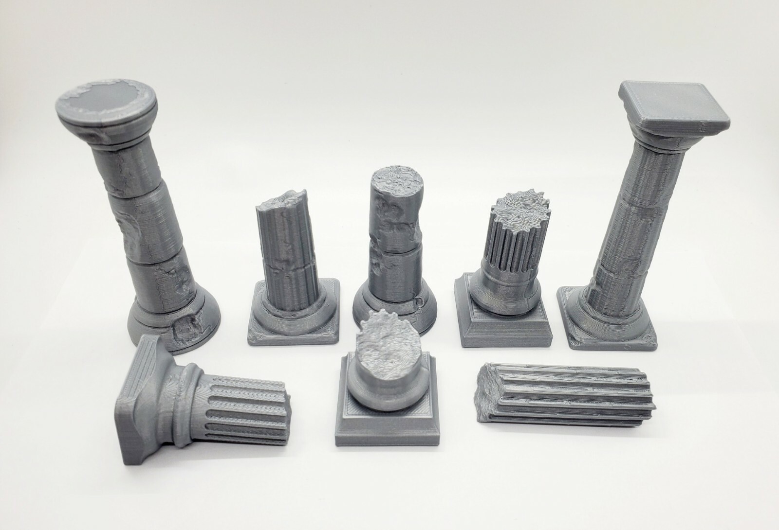 3d Printed Destroyed Columns/Pillars Terrain for Tabletop Gaming