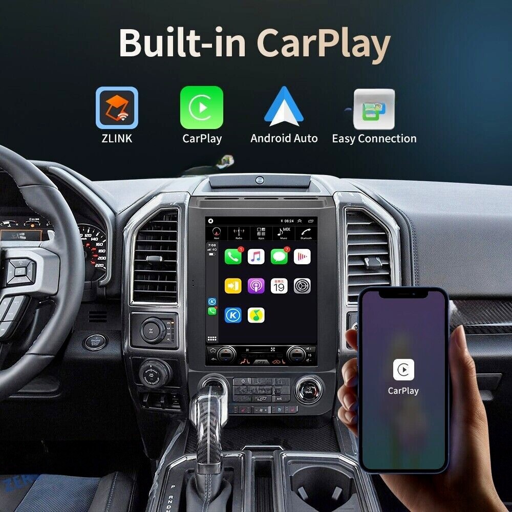 12.1" 4+64GB Car Stereo Radio Auto Android Carplay GPS For Ford F150 2016-2021