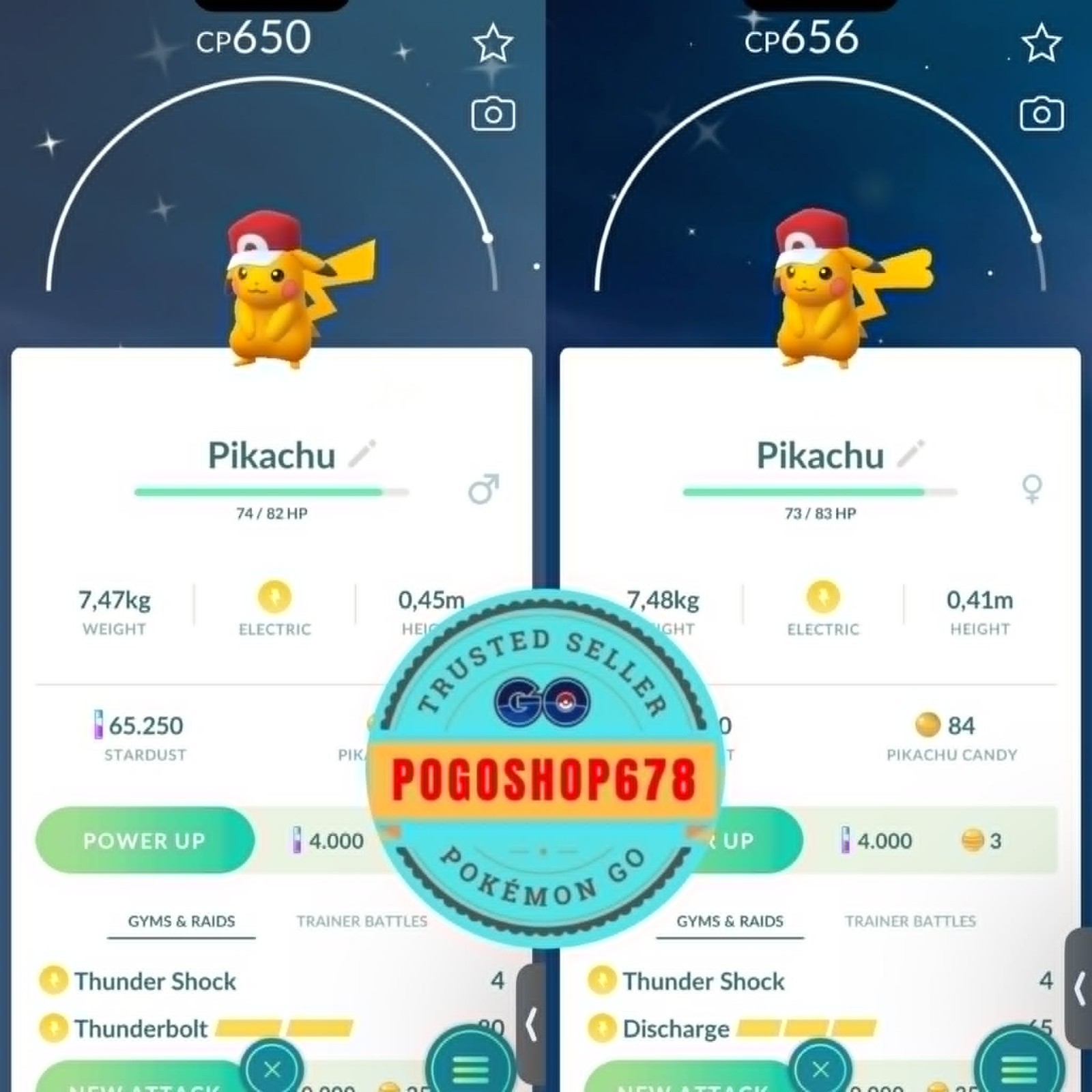 Pokémon PTC Go - Shiny Pikachu Red's Hat Go Tour 2026 ✨