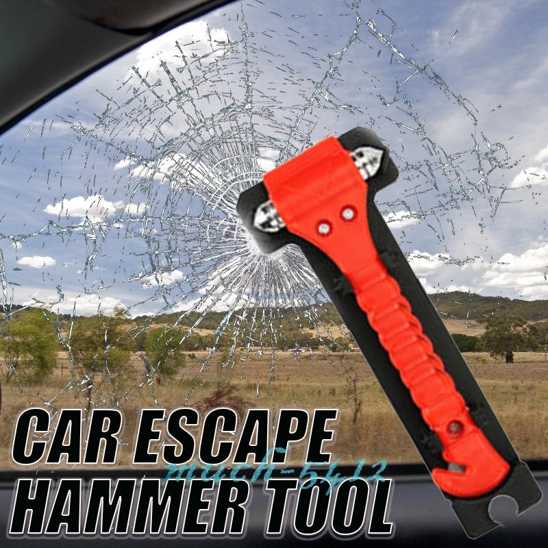 Car Security Hammer Window Glass Breaker Seat Belt Emergency Escape Cutter Tool