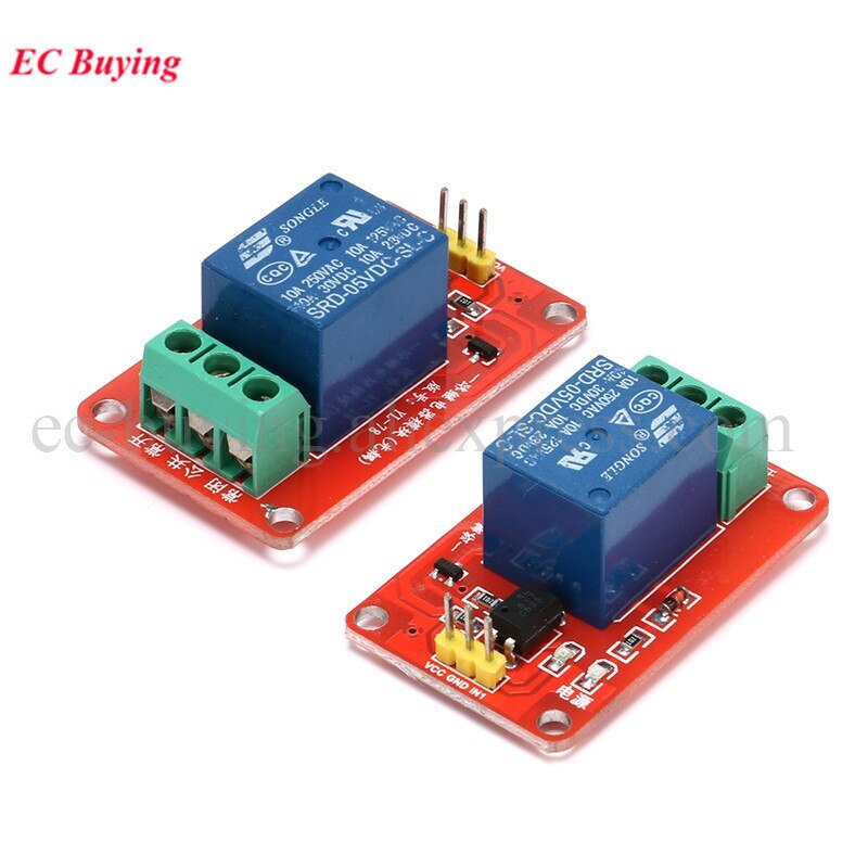 1/2/5pcs 1 Channel RM Relay Module With Optocoupler Shield 5V 10A for Arduino