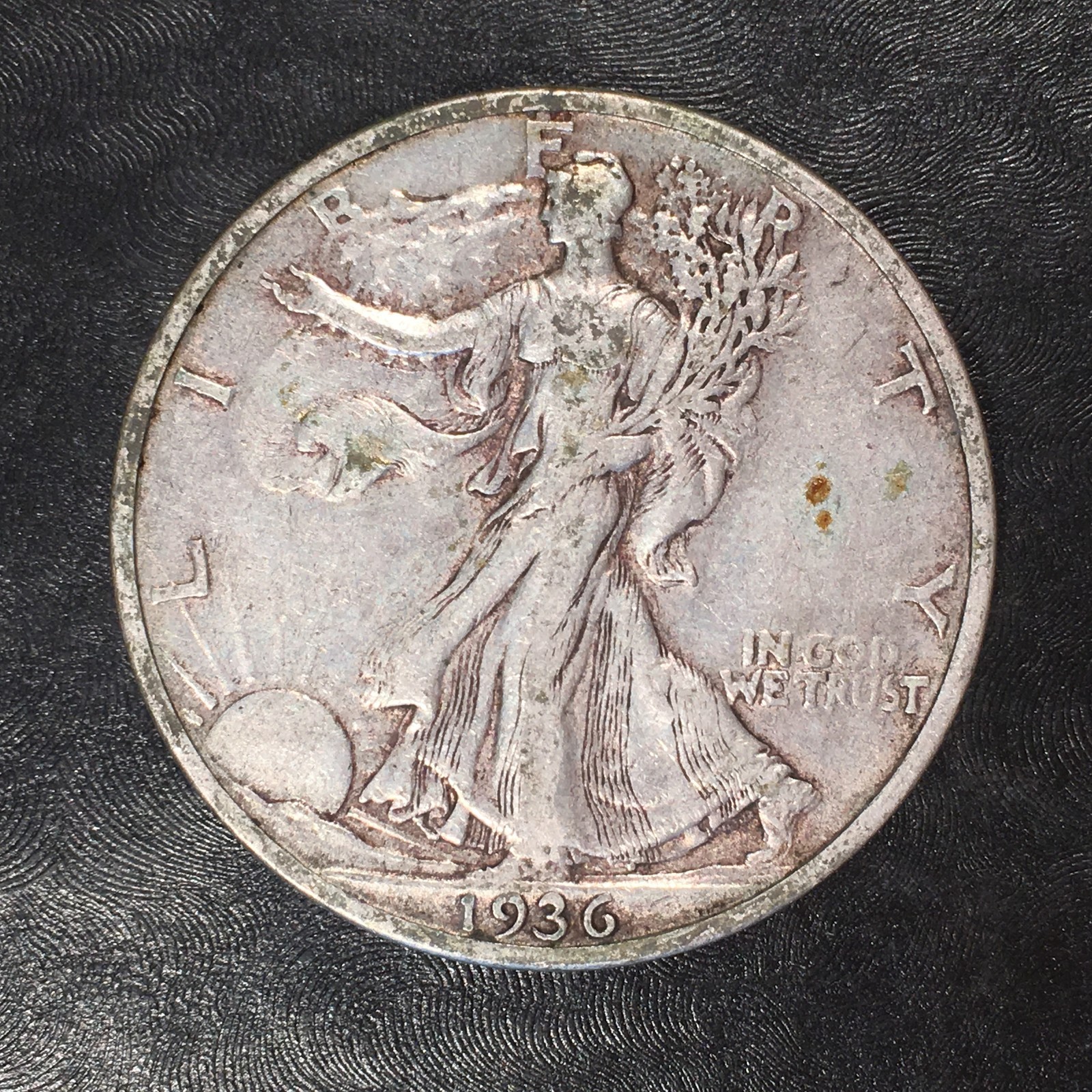 1936-S Walking Liberty Half - Full Clear Detail - High Quality Scans #F051