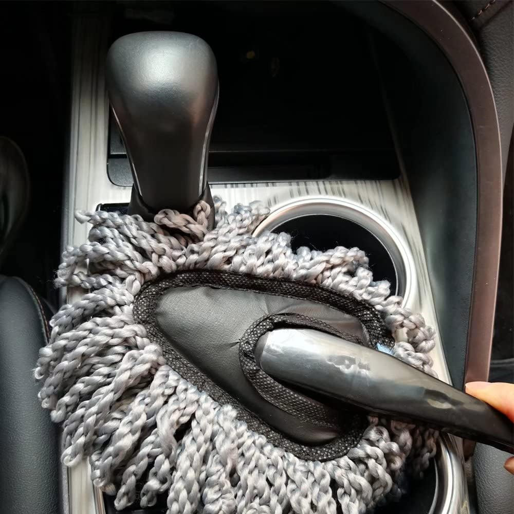 3 Pack Microfiber Car Duster Exterior Interior Cleaning Brush Extendable Handle