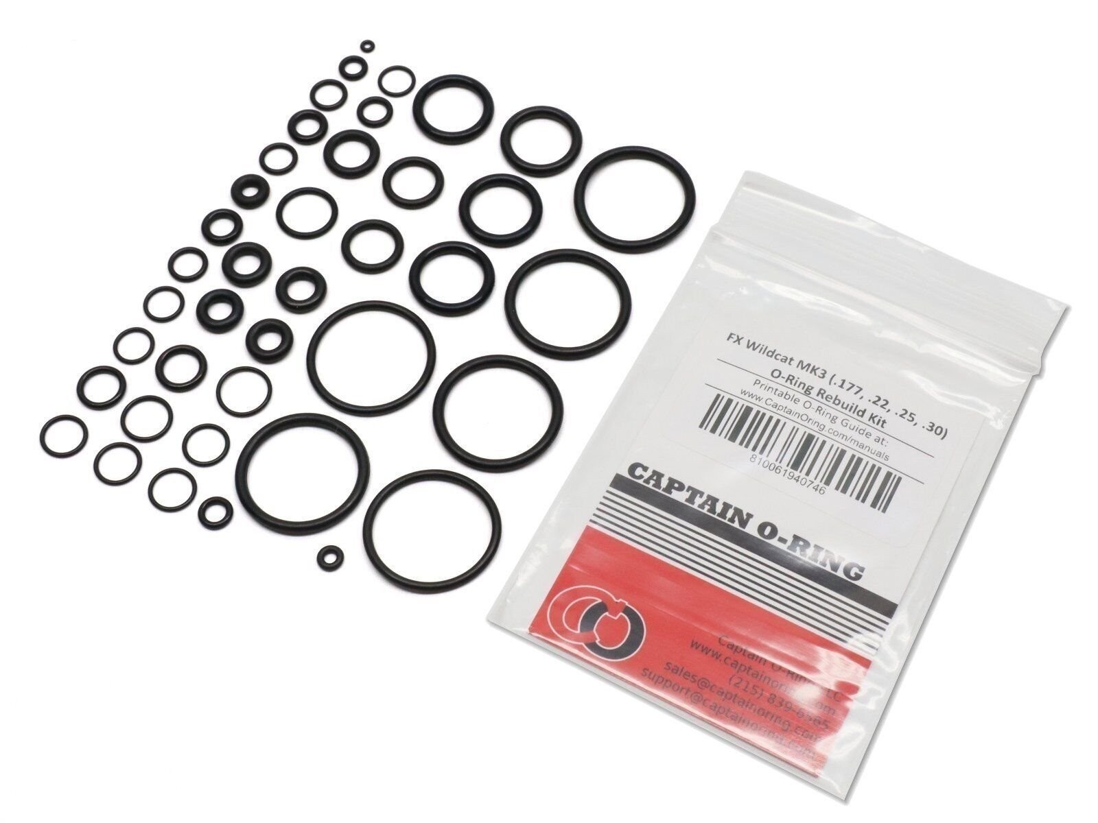 Captain O-Ring - FX Wildcat MKIII [MK3] (.177/.22/.25/.30) Complete 40 Piece...