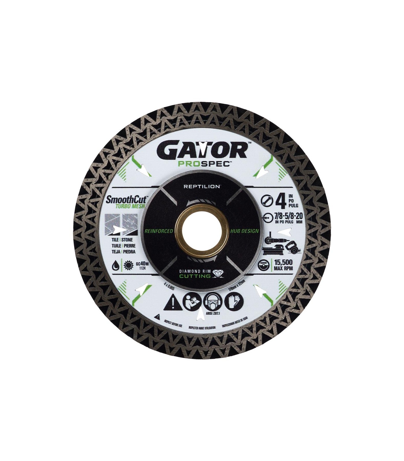 Gator 4" SmoothCut Turbo Mesh Diamond Cutting Blade- 397675