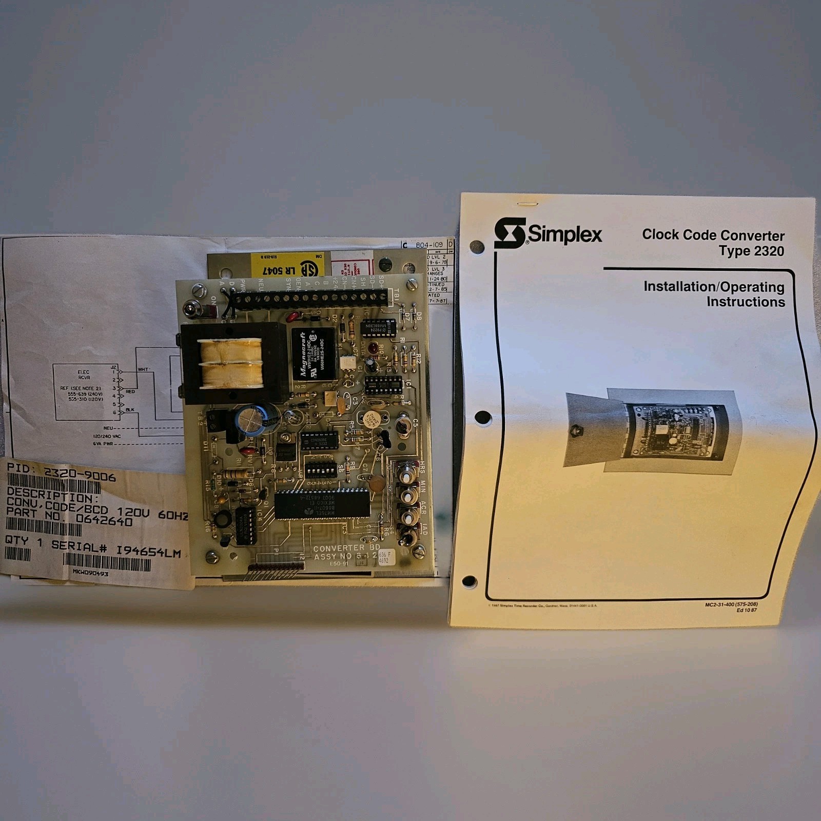 Simplex 2320 Clock Code Converter