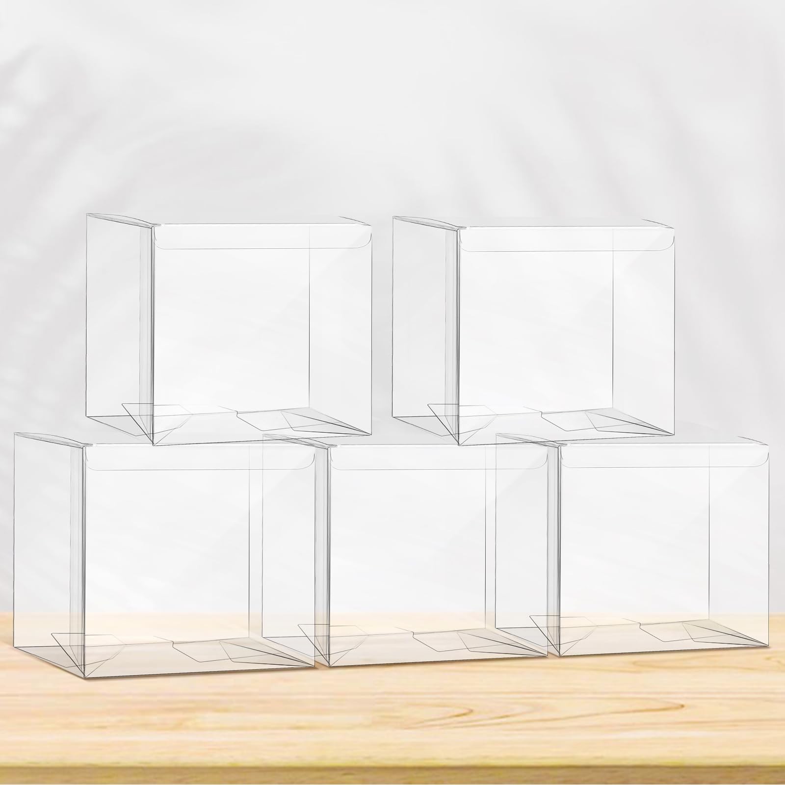 5 Pack Clear PKMN ETB Protector Case, PKMN Elite Trainer box Protector, PET P...