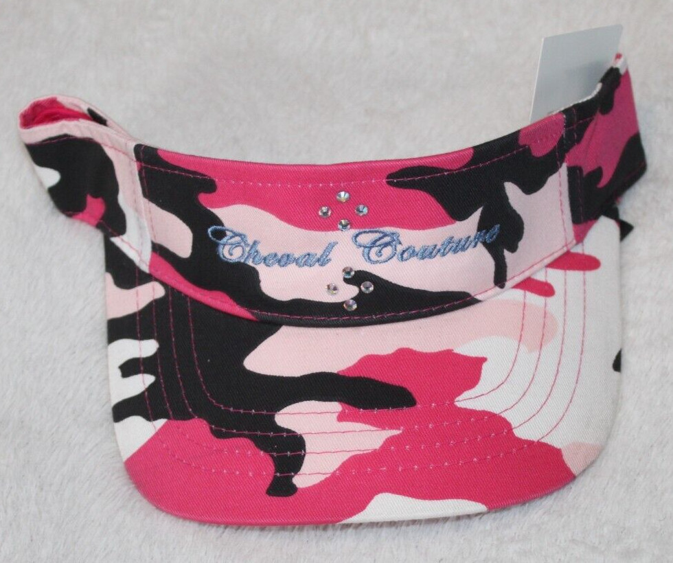 Cheval Couture MAGIC HEADWEAR pink/black/white camouflage adjustable visor