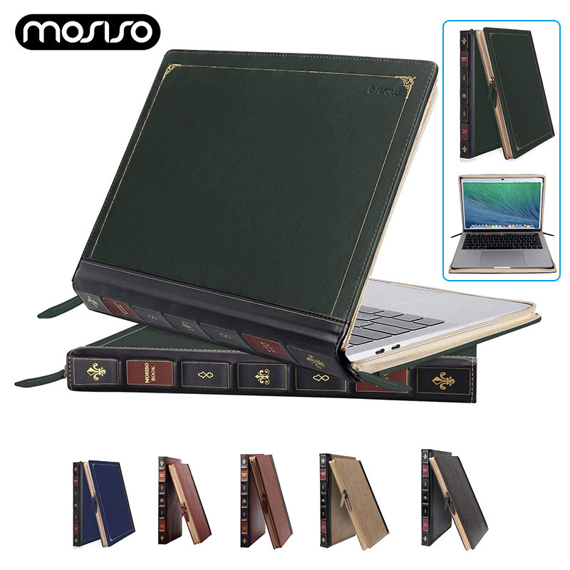PU Leather Laptop Sleeve Case for MacBook Air Pro 13 14 15 16 inch Vintage Cover