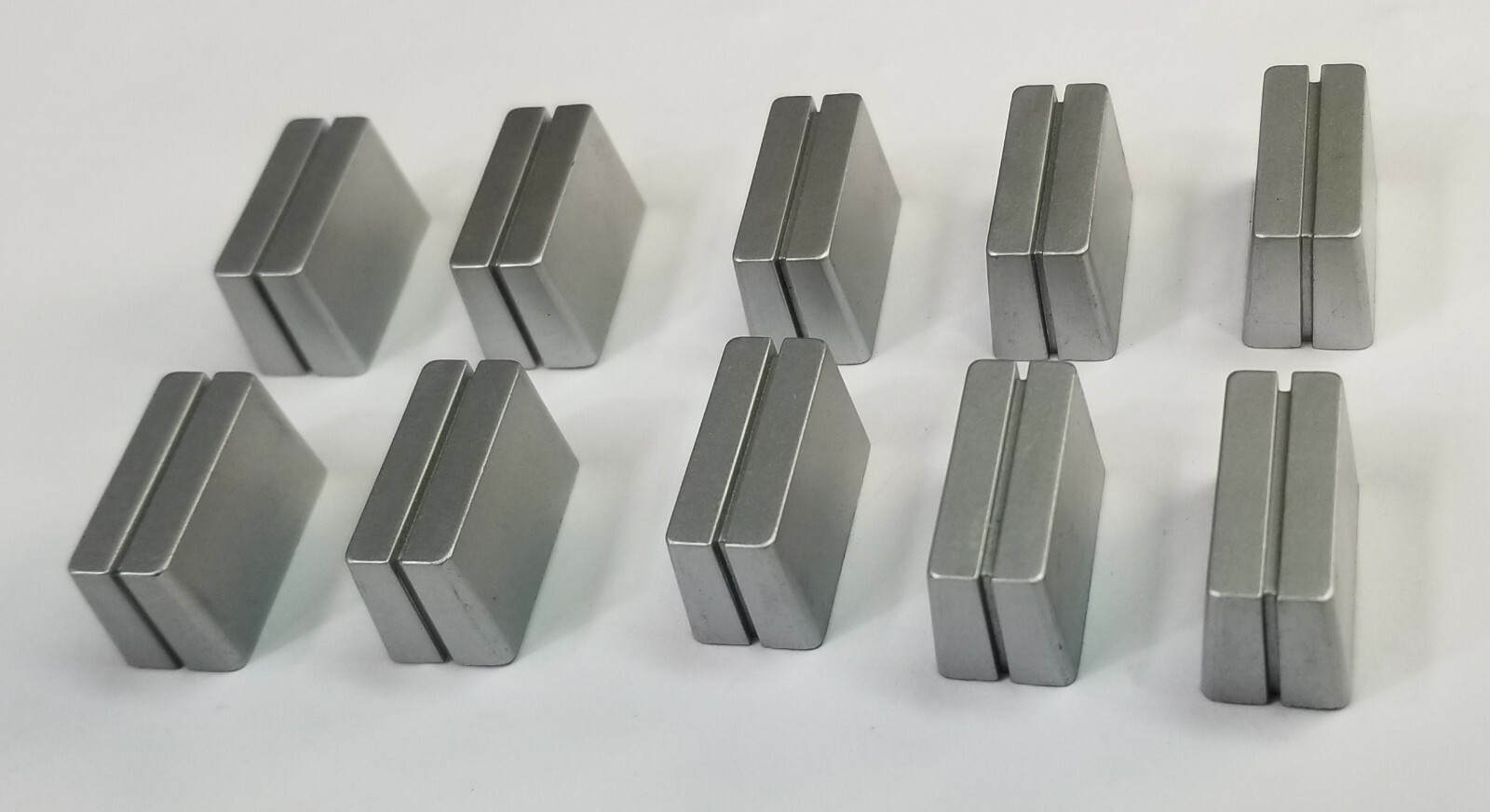 Vestax Fader knob , Rectangle Silver  PMC PCV Mixers - Set of 10 pieces