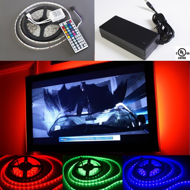 8ft LED light strip color change RGB for TV background under cabinet ambient