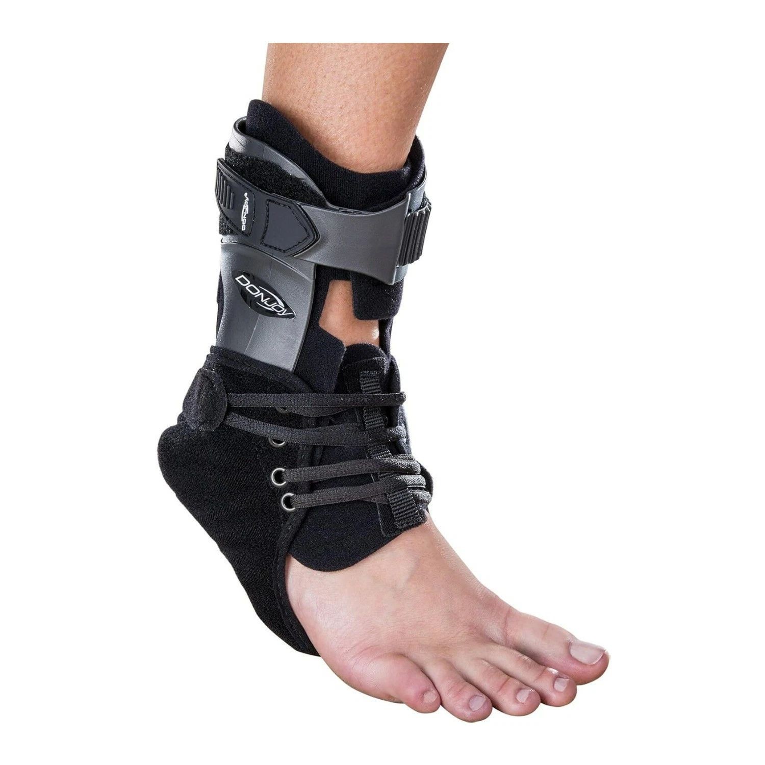 UVG* DonJoy Velocity Ankle Brace Medium Extra Support Standard Right Calf Black