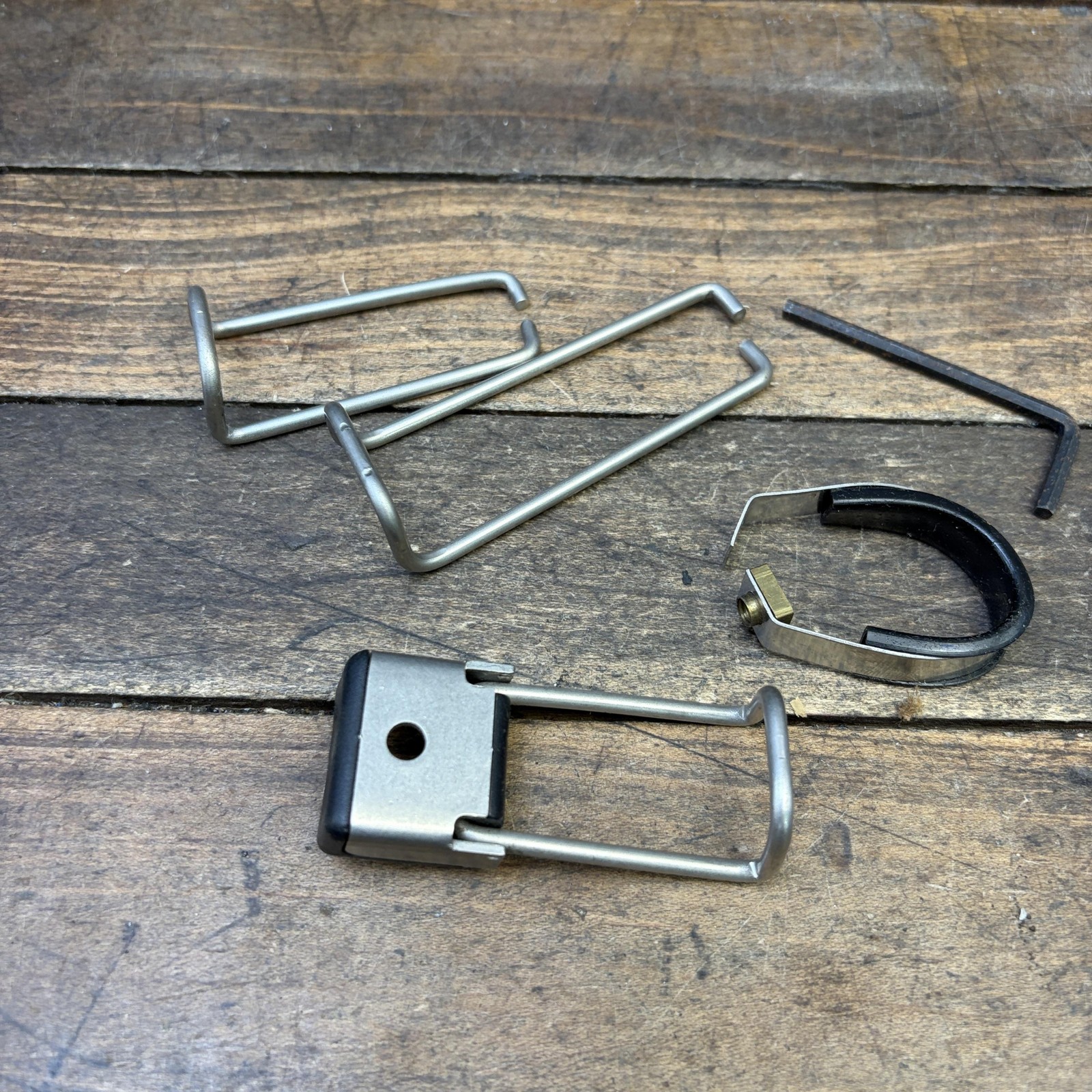 Flickstand Double Leg Kickstand PARTS Lot Silver Steel Clamp Bike Stand Wires