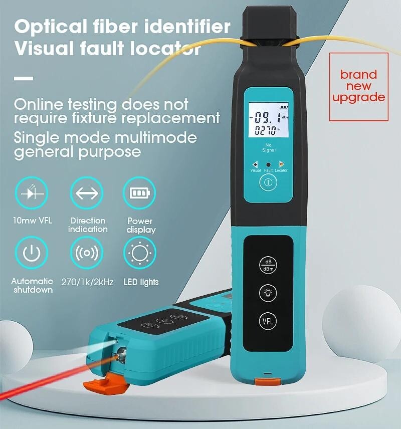 AUA-40 800-1700nm Optical Fiber Identifier 10KM Red Light Source All-in-one pe66