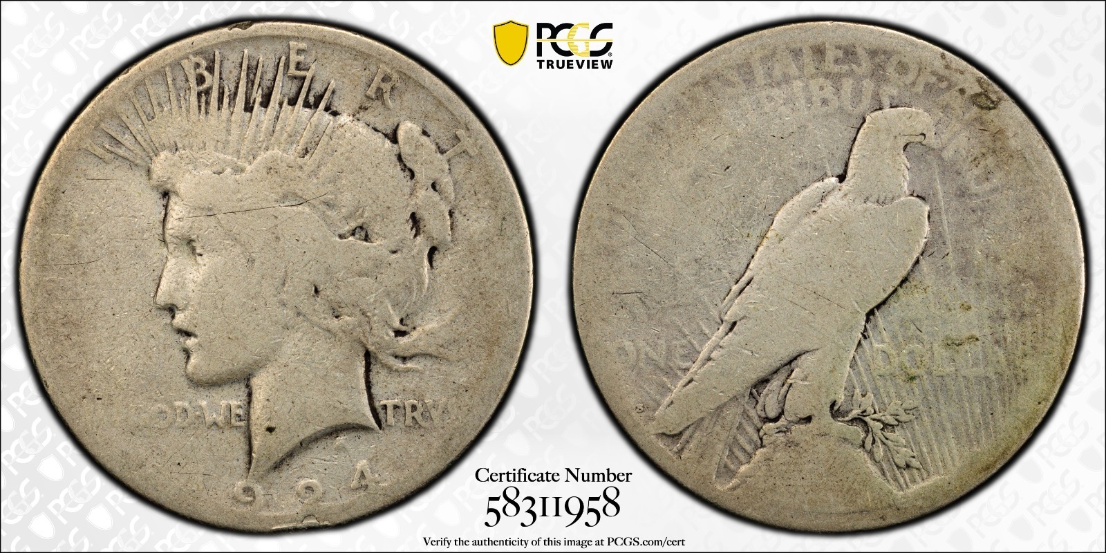 1924-S Peace Dollar....PCGS AG03...low ball set special