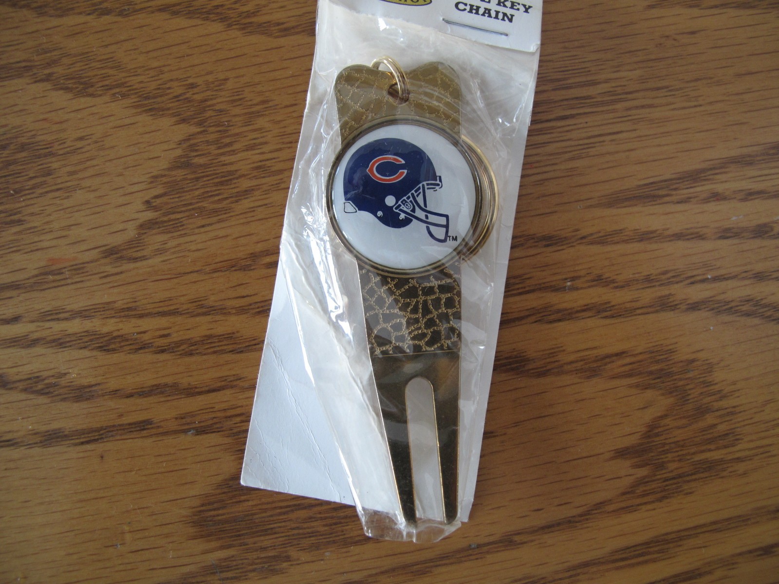 NFL Golf Divot Tool Key Ring Chicago Bears NEW Sealed Golfing