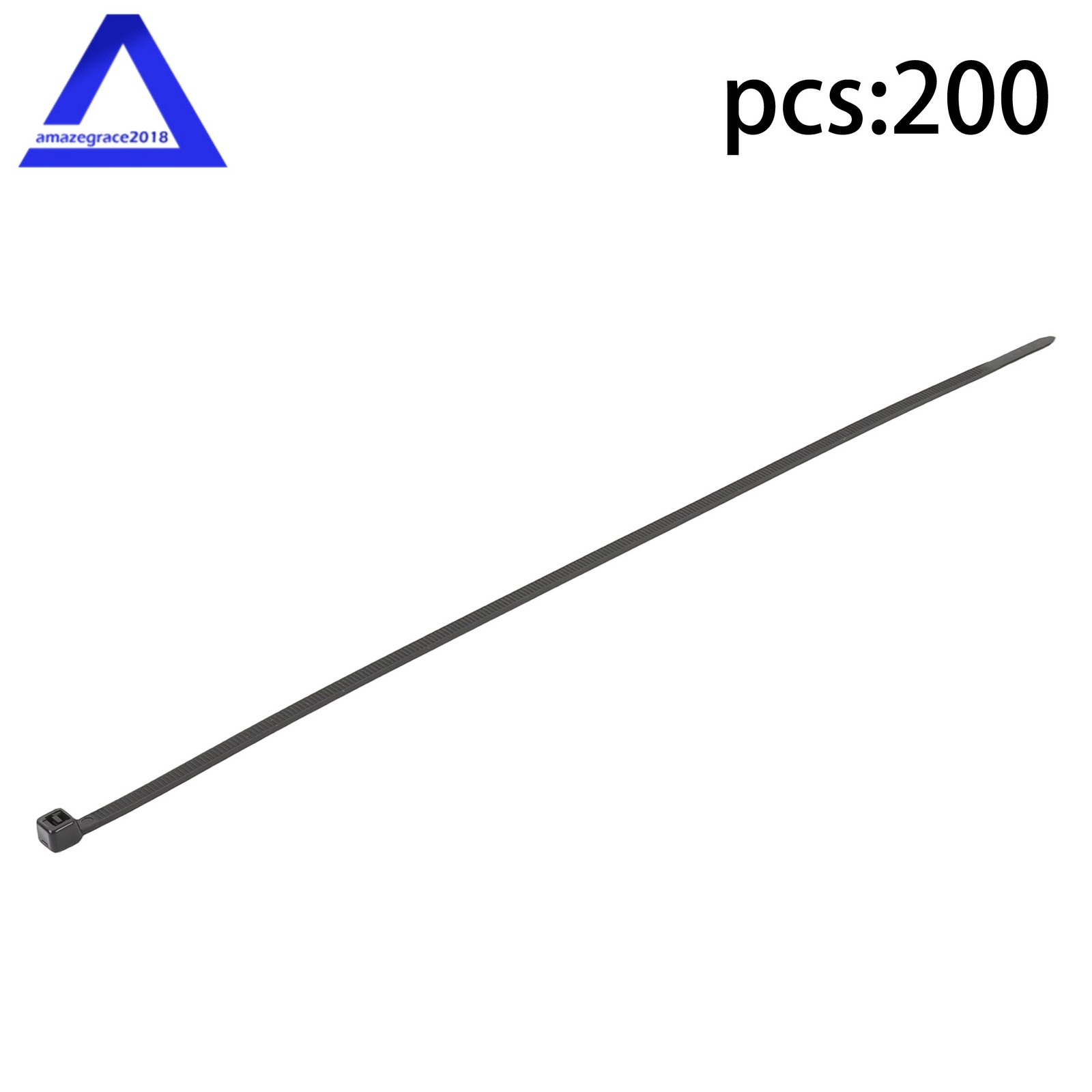 14" Heavy Duty Zip Ties Double Sided Toothed Cable Ties 100 LBS Strength 200 Pcs