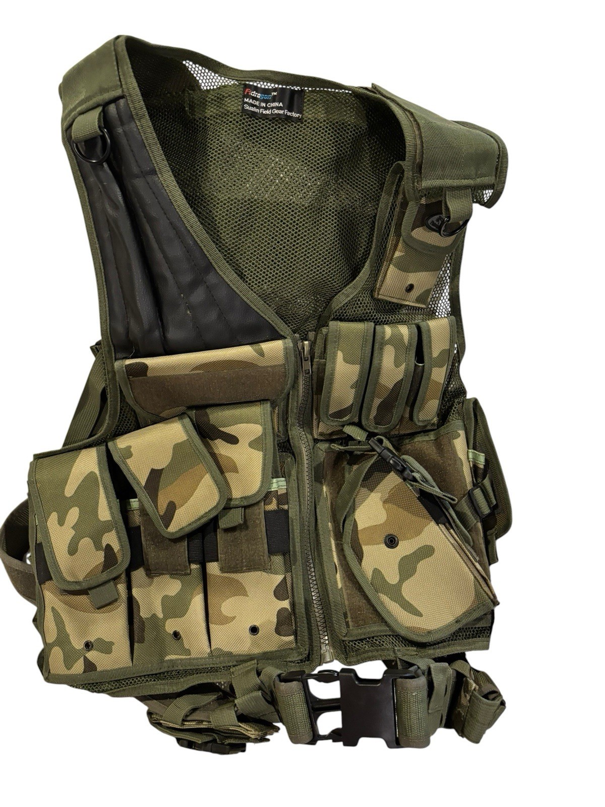 Fidragon Tactical Vest Mens Sualin Field Gear Factory Beige Camo Outdoors Adult