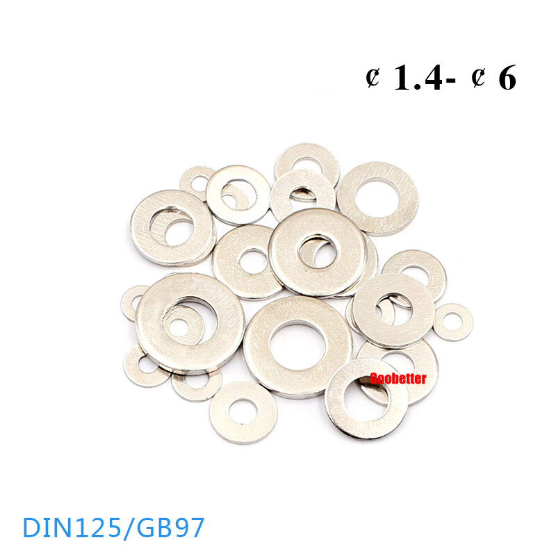 M1.4 M1.5 M1.6 M1.7 M2~M6 Carbon Steel Flat Washers Metal Small Gaskets Spacer
