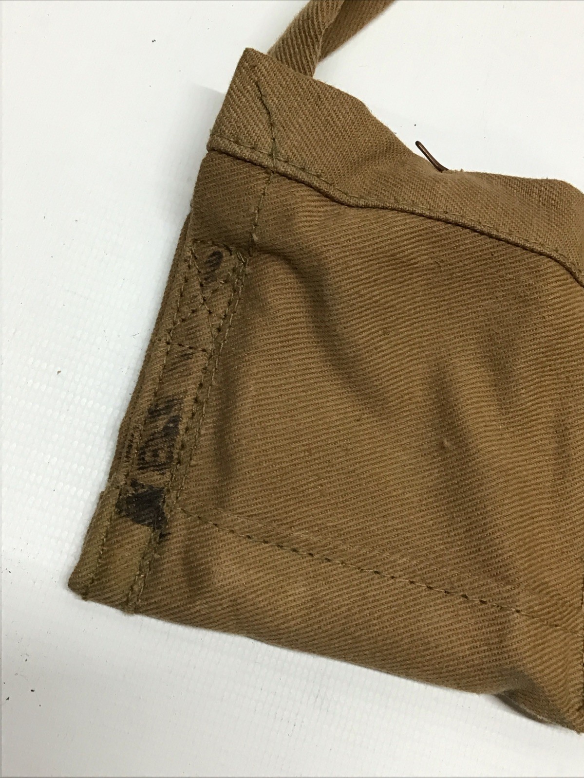Vintage WWI 303 British Lee Enfield SMLE Bandolier Copper Hooks Khaki Cloth