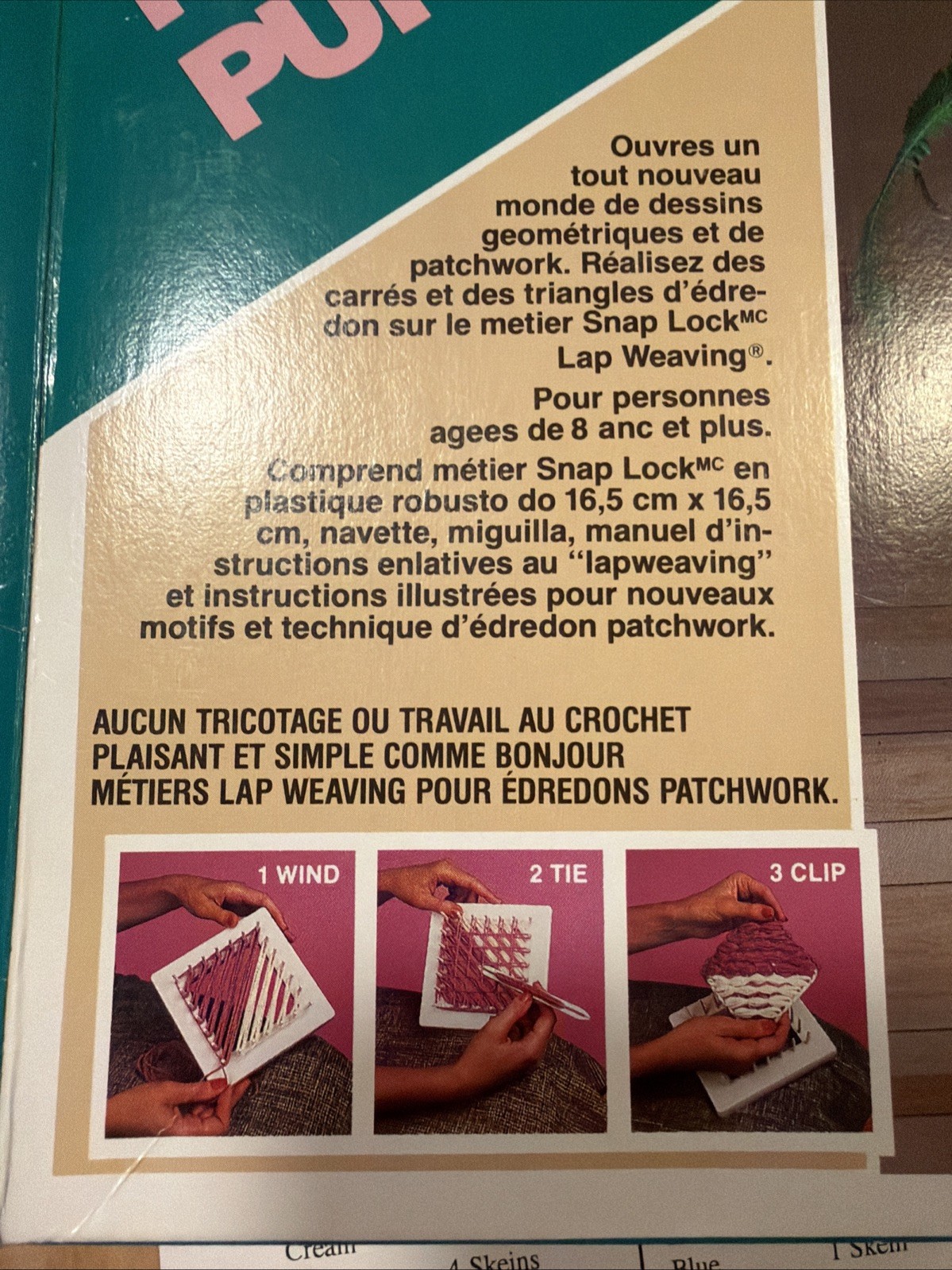 VTG Distlefink Designs Kit Patchwork Puff Lap Weaving Kit Missing Needle,shuttle