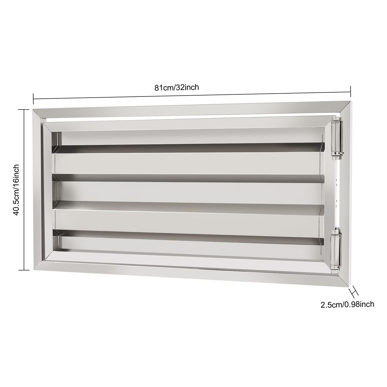 Stainless Steel Crawl Space Access Door 32"x16" Silver Attic Basement Vent Panel