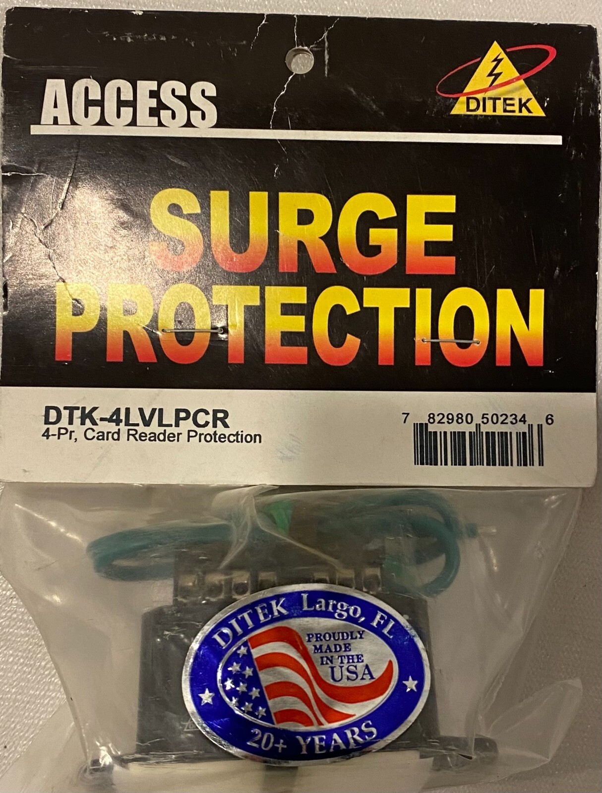 Ditek DTK-4LVLPCR, 4-Pr, Card Reader Surge Protector
