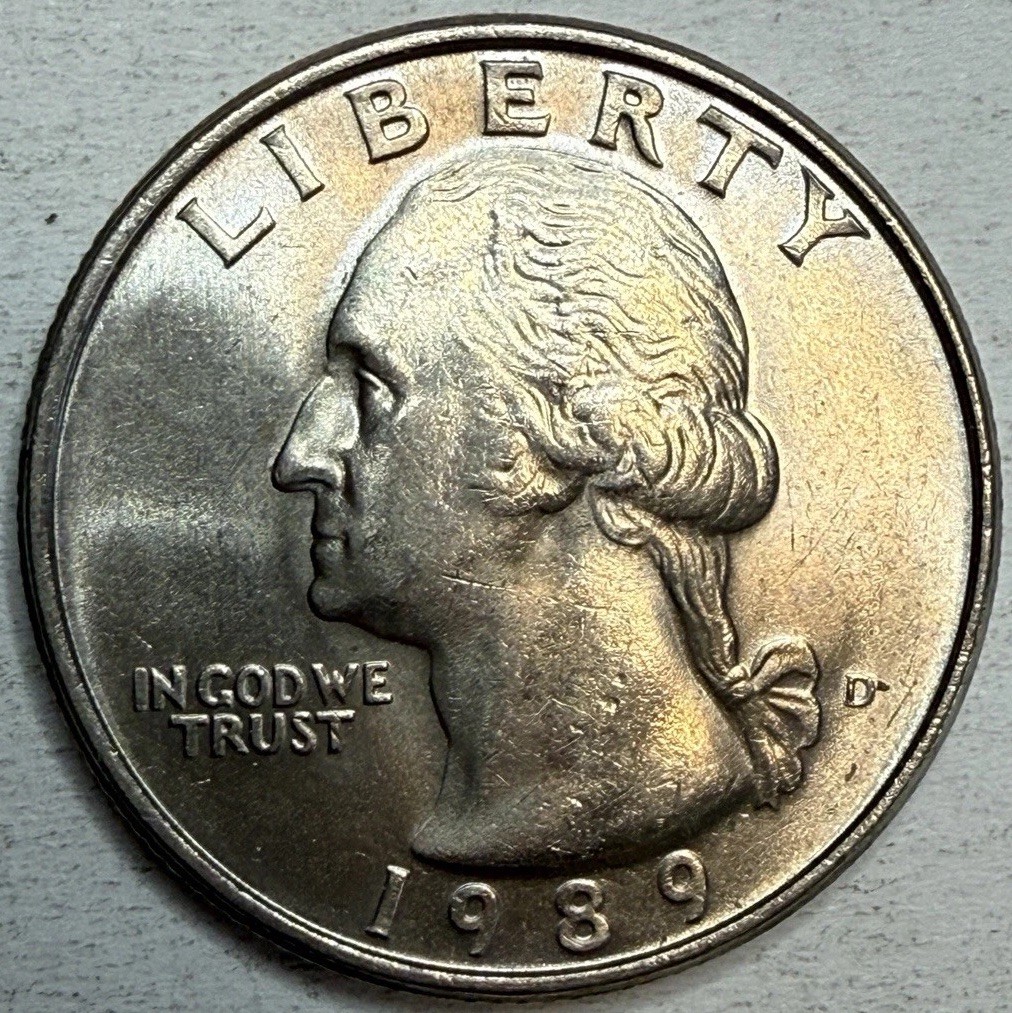 1989 Uncirculated Washington Quarter Exact Coin Imaged #WQ40