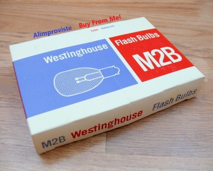 12-PK M2B Blue PHOTO FLASH BULBS NEW Lot of 12 VINTAGE WESTINGHOUSE 100122