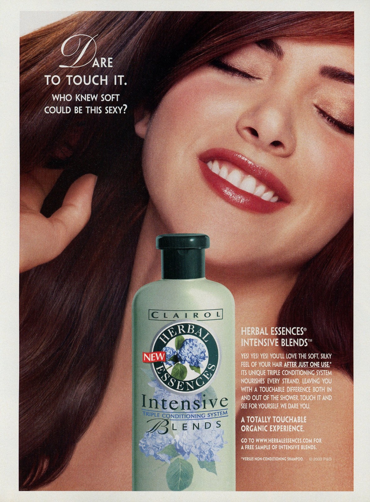 CLAIROL magazine AD #112 RARE 2003 PRETTY BRUNETTE Out of Print