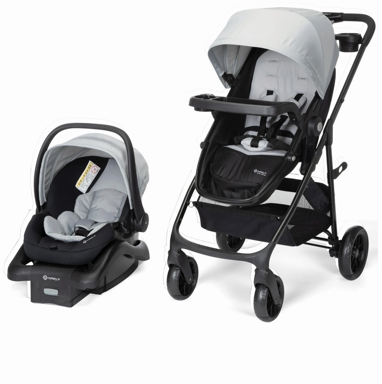 Safety 1st Grow and Go Sprint Modular Travel System Stroller with Car Seat Grey