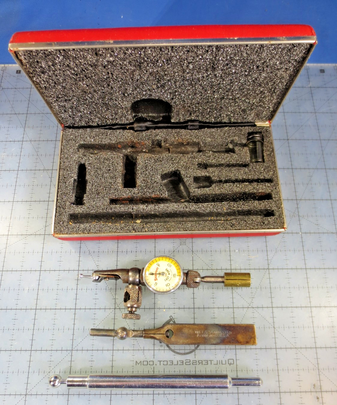 Starrett No. 711 Last Word Dial Test Indicator .001" w/Attachments & Case Video!