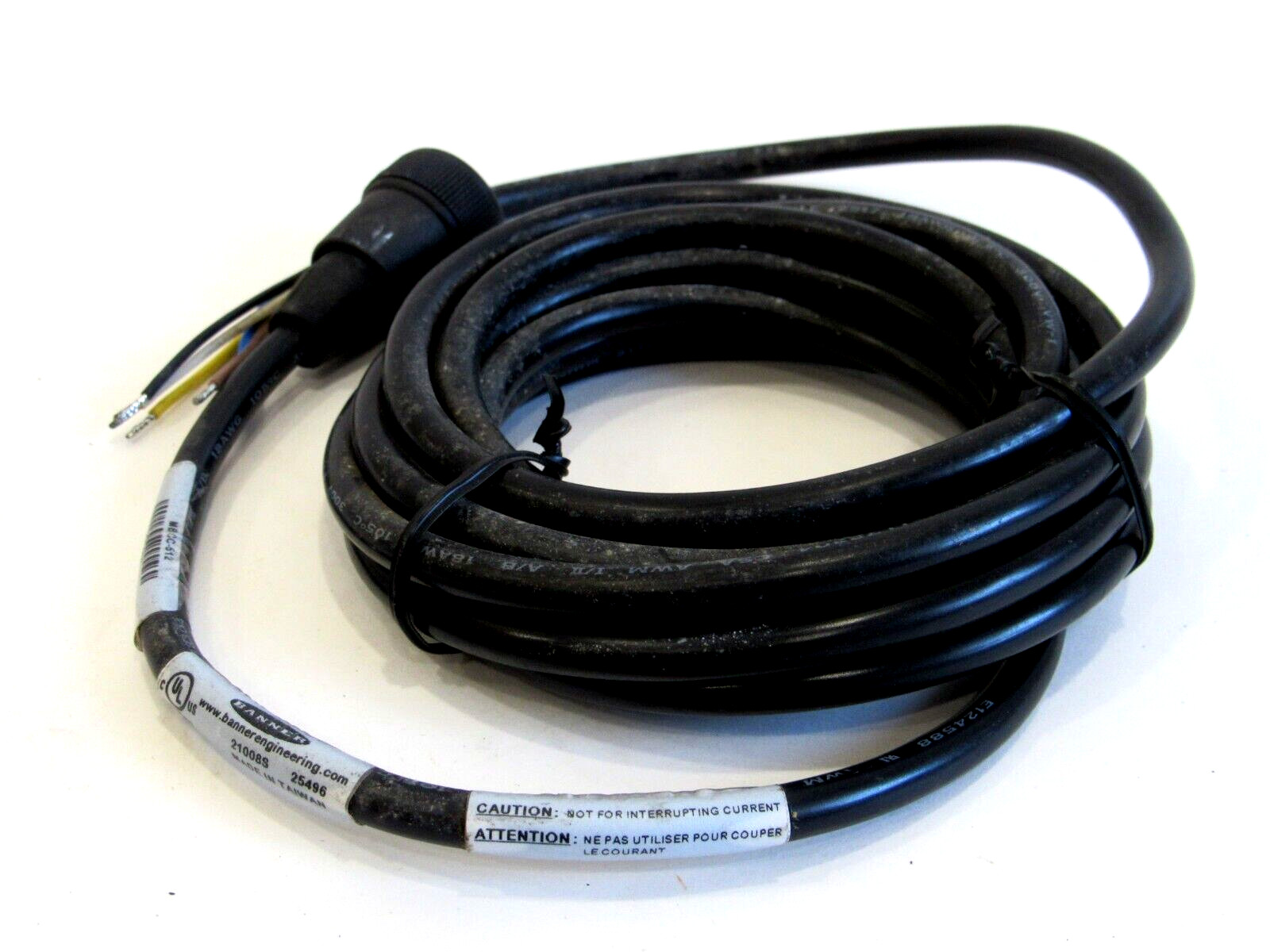 NEW BANNER 25496MBCC-512 ELECTRICAL CABLE 5 PIN 25496MBCC512