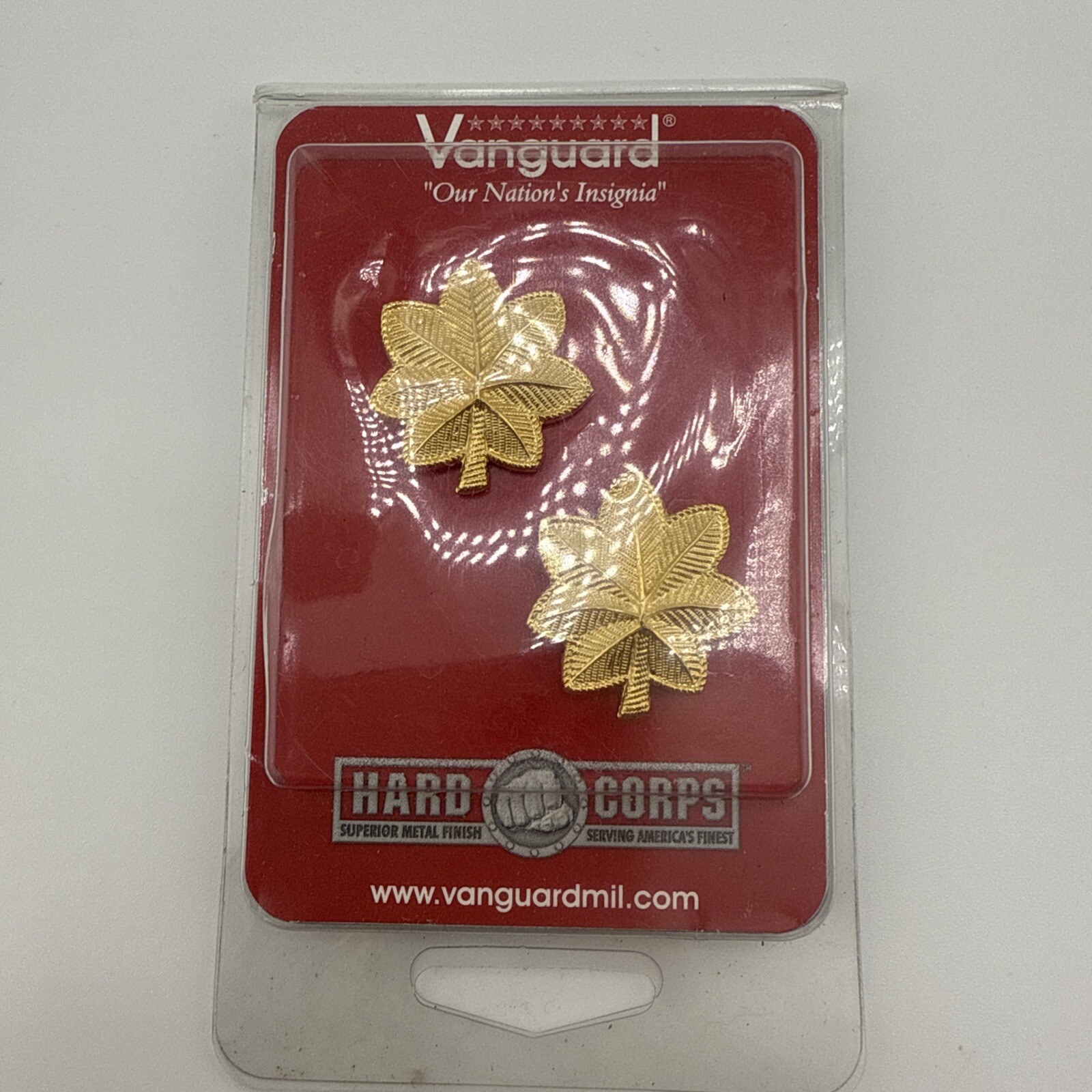 Vanguard Collar Device Lieutenant Commander Gold Shirt Insignia Pair NWT
