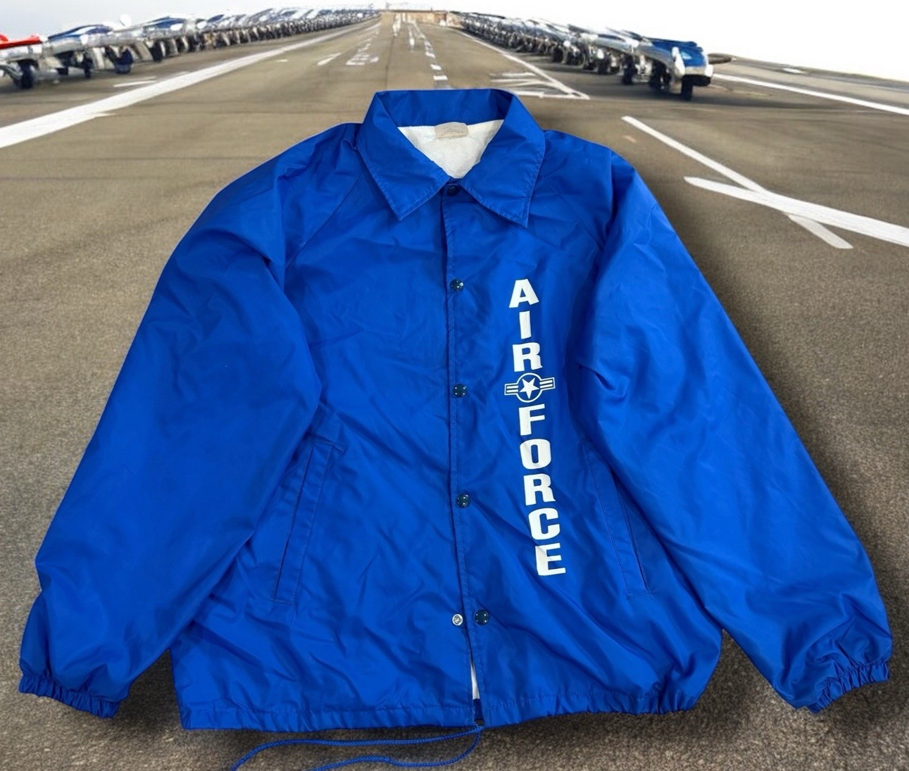 Vintage US Air Force Auburn Sportswear Mens Large Coach's Jacket Made in USA