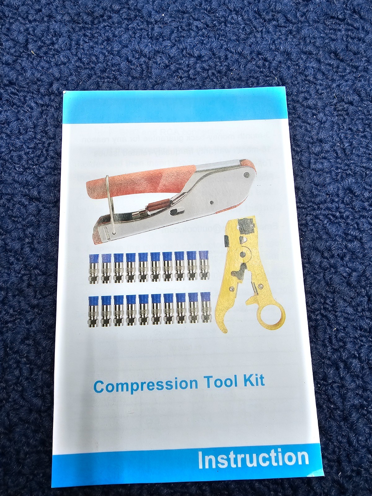 HIIJA Coax Cable Crimper Coaxial Cable Rg6 Compression Tool