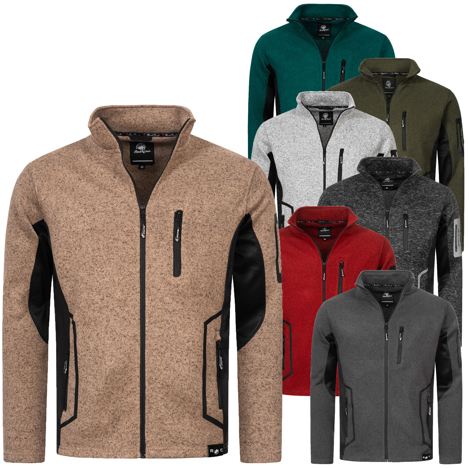 Rock Creek men's fleece jacket melange fleece between-seasons jacket outdoor jacket H-367