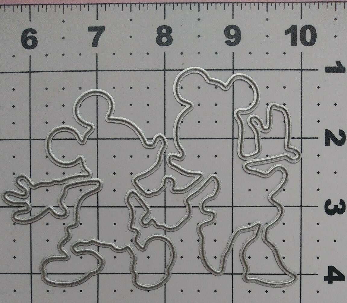 Universal Thin Metal Die Cut Tool Mickey Mouse Minnie silhouette dance Disney