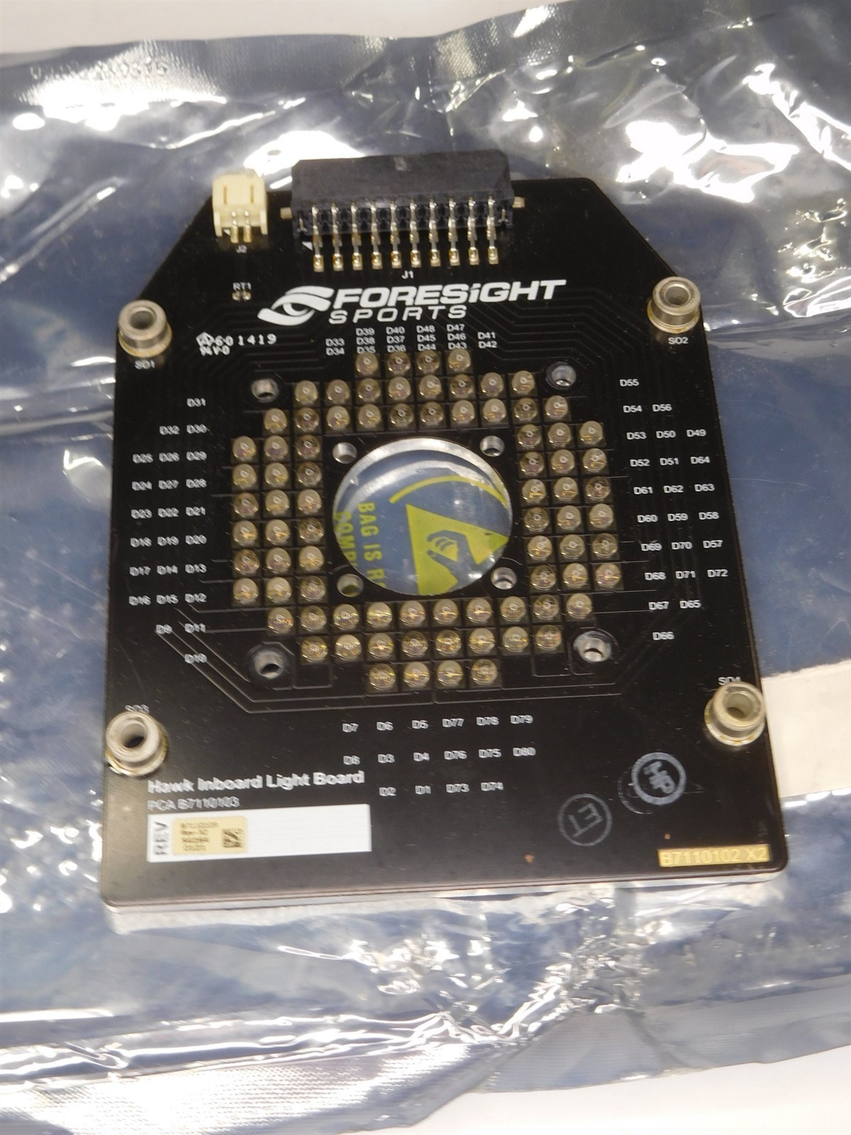 Foresight Sports Hawk Inbound Light Board PCBA B7110103 (010826)