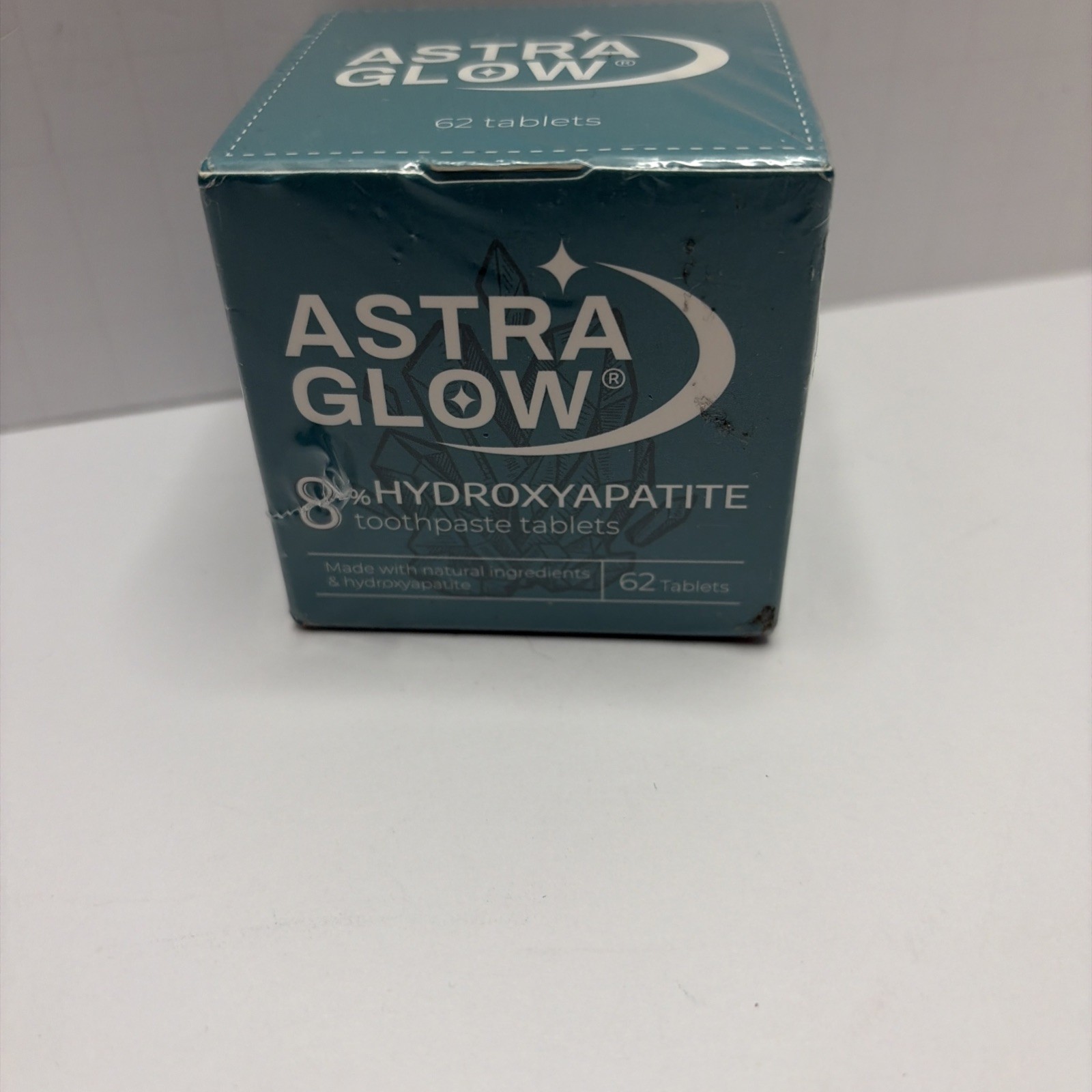 astra glow 8% hydroxyapatite toothpaste tablets new Sealed