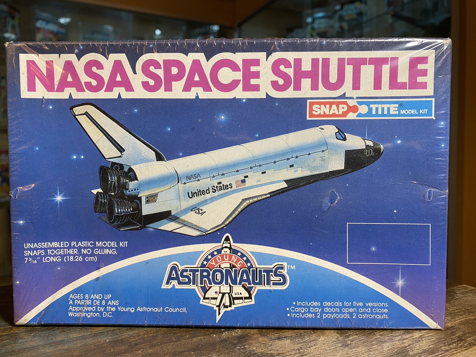 MONOGRAM YOUNG ASTRONAUTS NASA SPACE SHUTTLE 1/200 SCALE SEALED 1980S