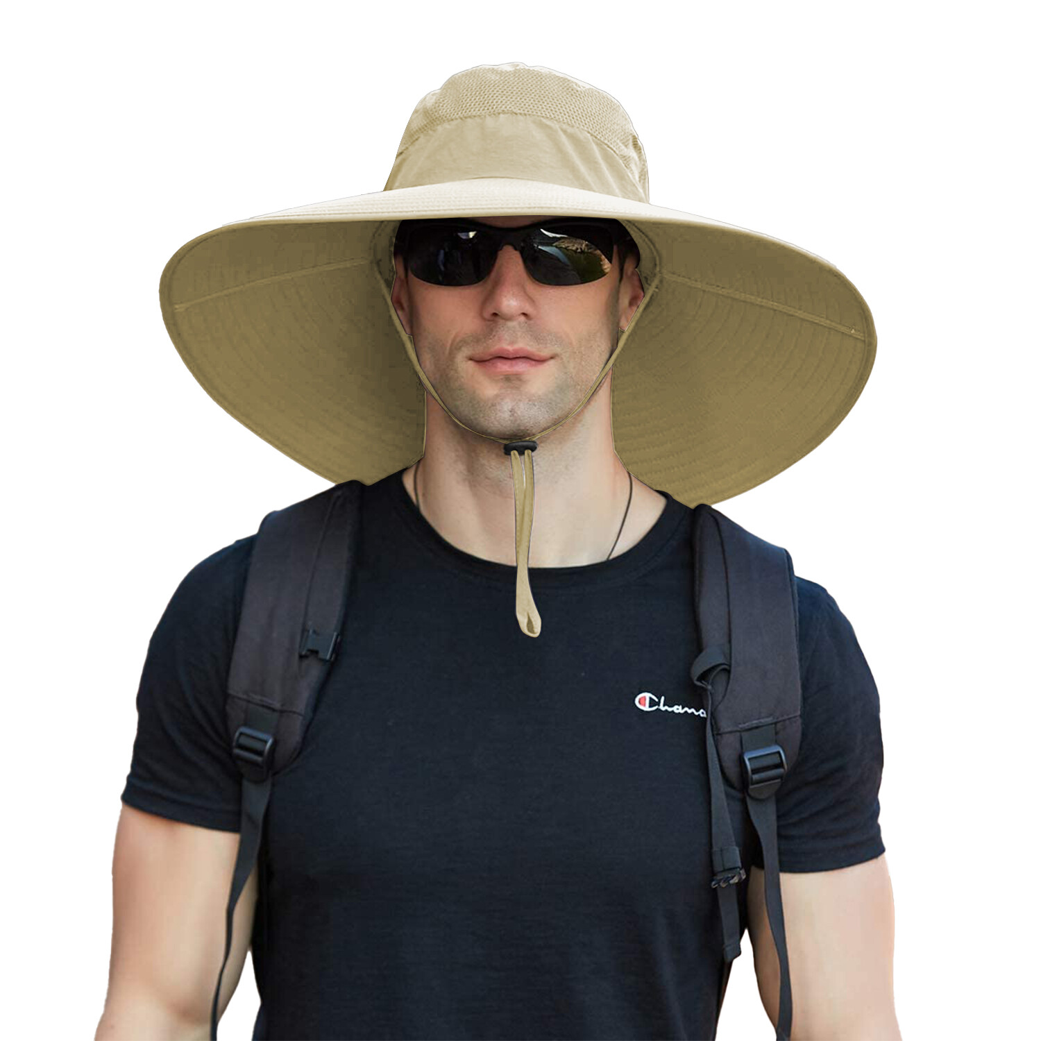 Sun Hat for Men - Waterproof UPF 50+ Wide Brim Bucket Hat, Packable for Travel