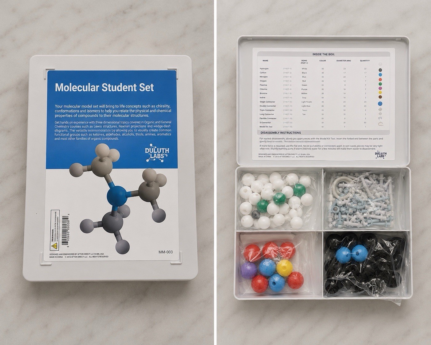 Duluth Labs Molecular Student Set Molecular Model Kit MM-003