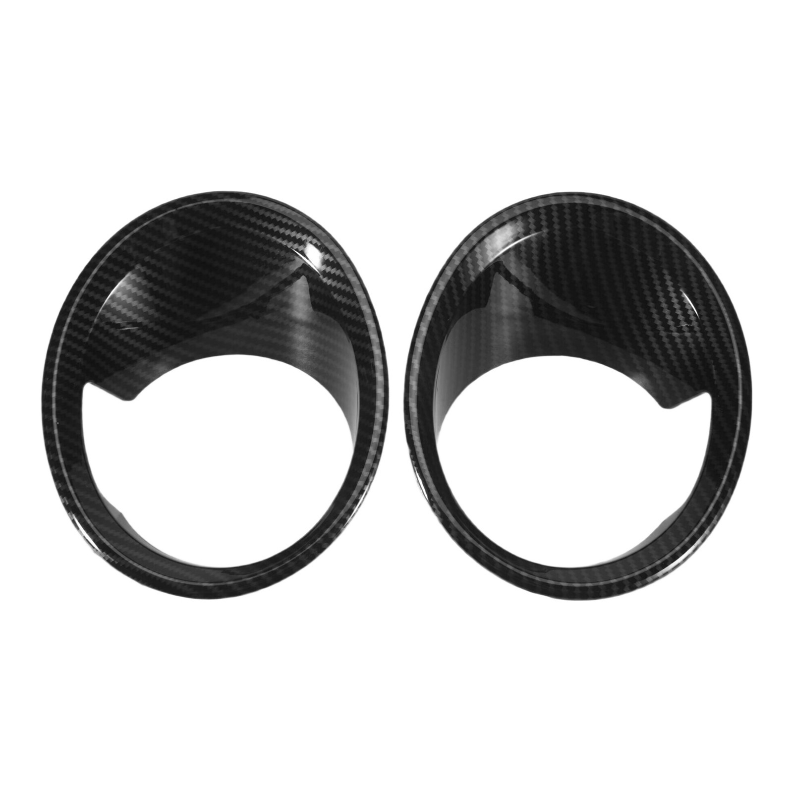 Carbon Fiber 2Pcs Plated Front Fog Light Lamp Cover Trim for  X5 F158626