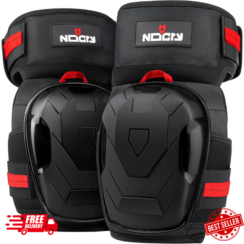 NoCry Professional Gel Knee Pads for Work — Heavy Duty Anti-Slip Cap, Extra