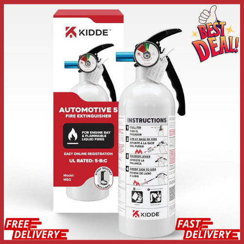 Fire Extinguisher for Vehicles Cars Trucks Single-Use 5BC ‎3.2 pounds