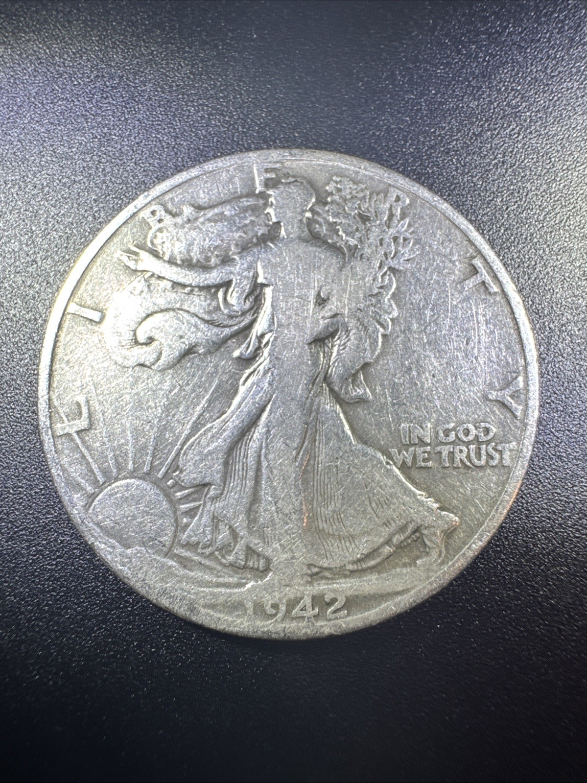 1942 D Walking Liberty Silver Half Dollar 90% Silver