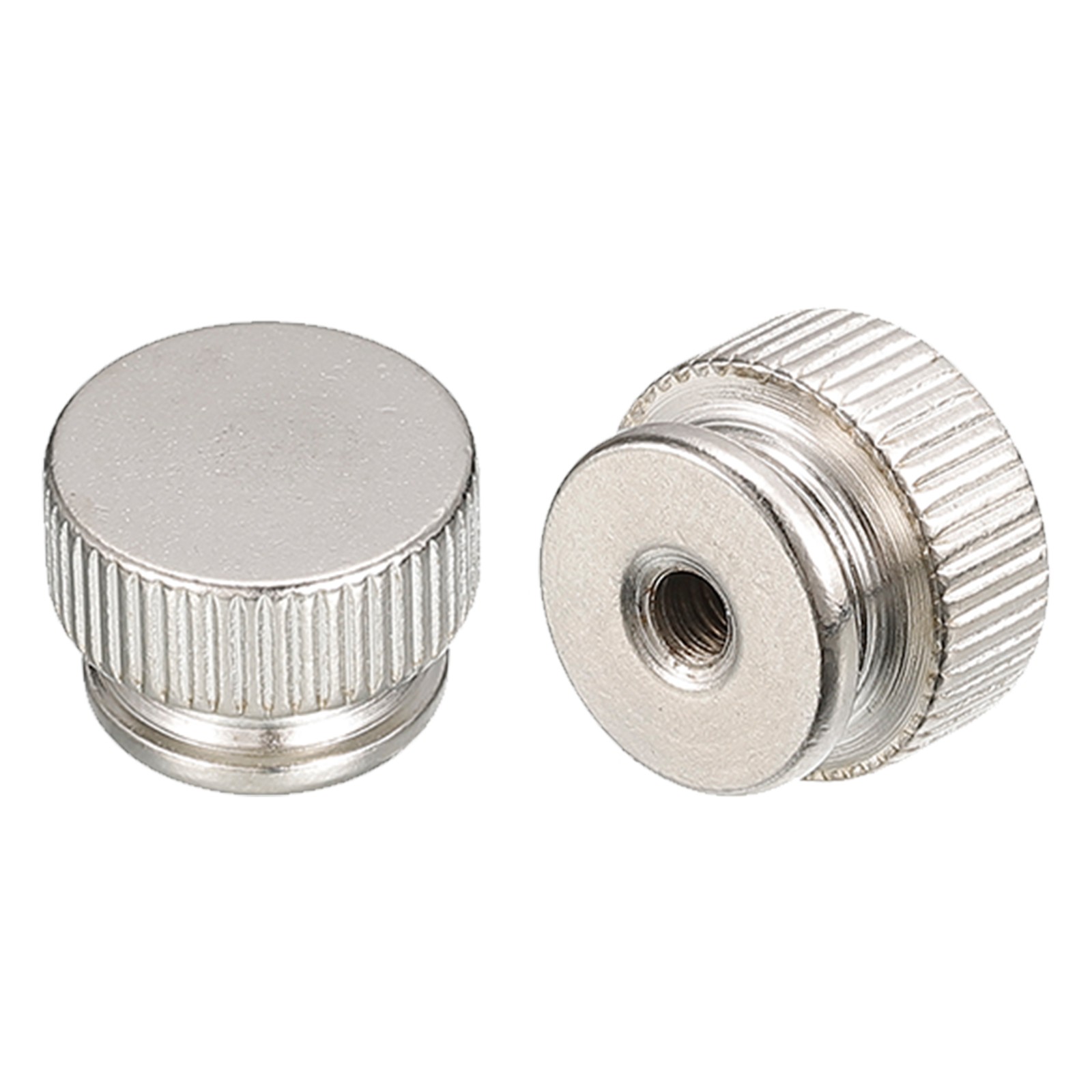 Knurled Thumb Nuts, 2pcs M3 x D13mm x H9mm Carbon Steel Blind Hole Nuts